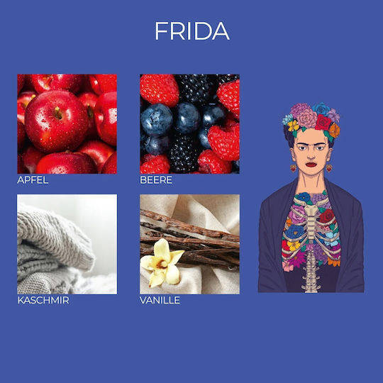 Frida Kahlo Frida Pflanzliches Kerze 3 Dochte 400ml Kaschmir Vanille