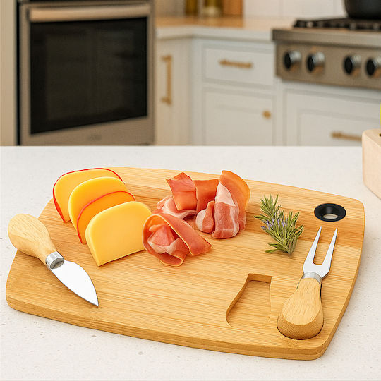 Cheffinger 3 Stück Natürliche Bambus Käse Servierplatten Ultra Praktisch Elegant Langlebig Braun Beige Cheffinger 3 Stück Natürliche Bambus Käse Servierplatten Ultra Praktisch Elegant Langlebig Braun Beige