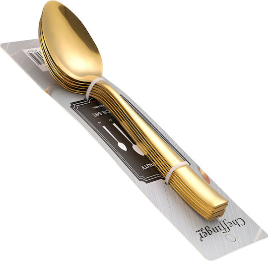 Cheffinger Set 6 Linguri Desert Din Oțel Inoxidabil 14.5 Cm Aurii