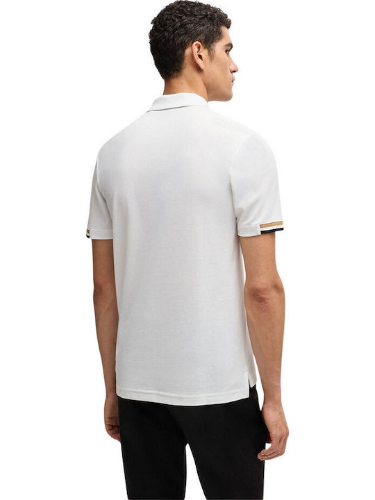 Boss Polo Tricou Alb