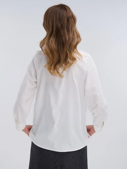 Women's Blouse Long Sleeve Ecru