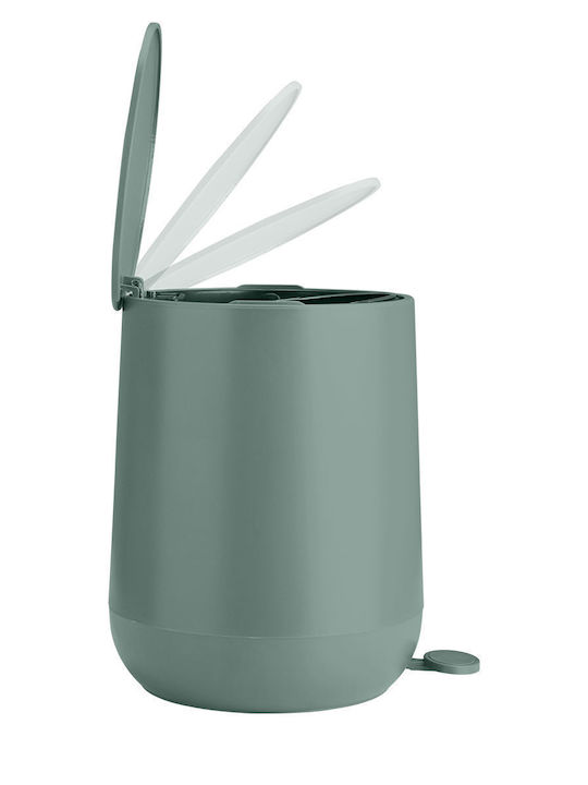 Estia Fjord Plastic Toilet Brush and Basket Set Soft Close 5lt Green