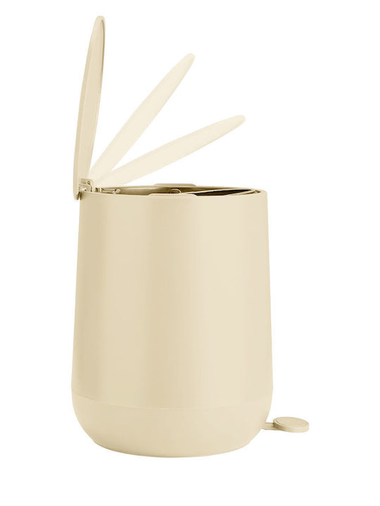 Estia Fjord Plastic Toilet Brush and Basket Set Soft Close 5lt Beige
