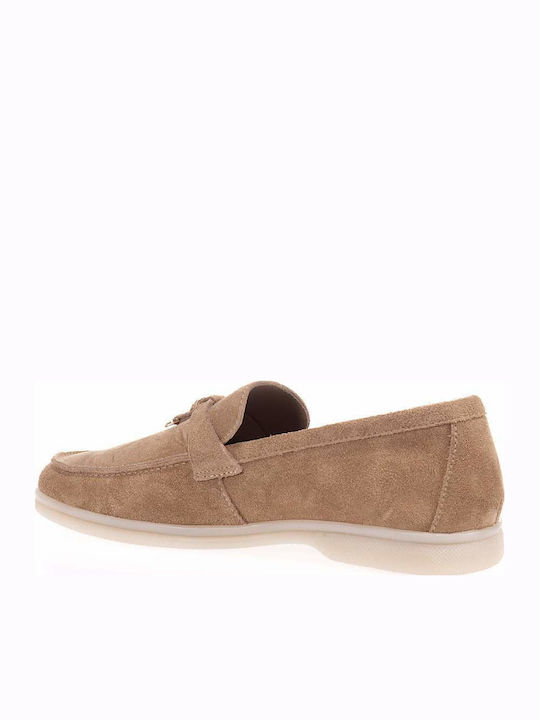 Komis & Komis Leather Women's Loafers in Tabac Brown Color