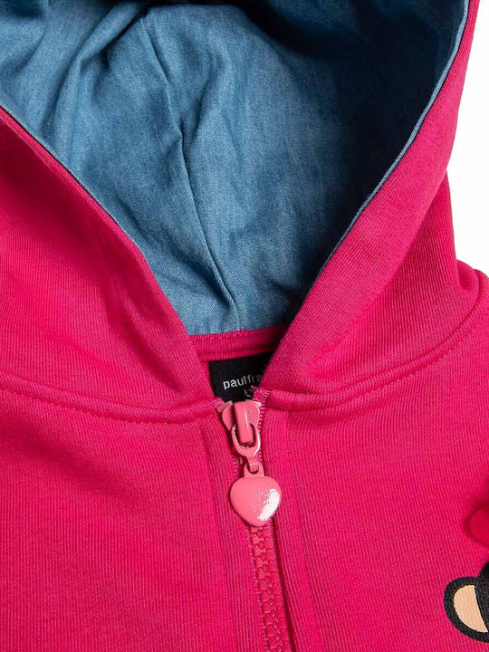 Kids Cardigan with Hood Fuchsia