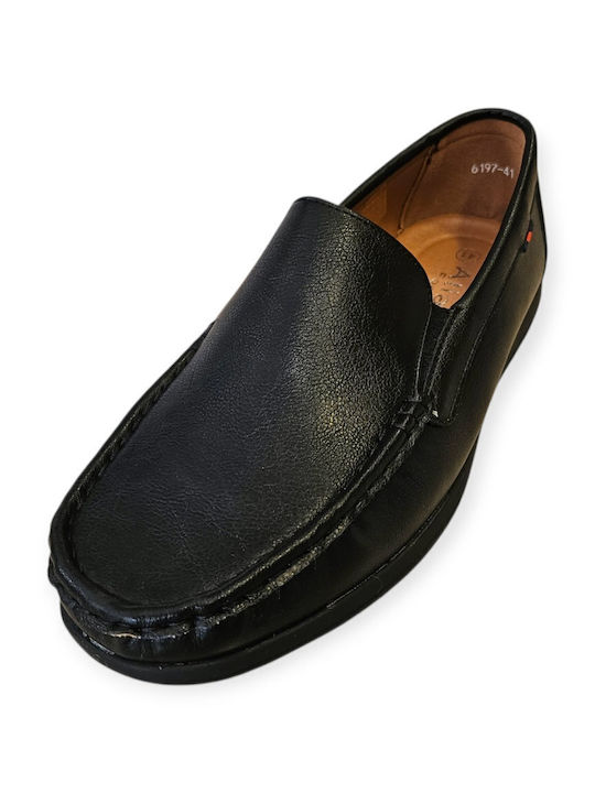 Men's Synthetic Leather Loafers Black