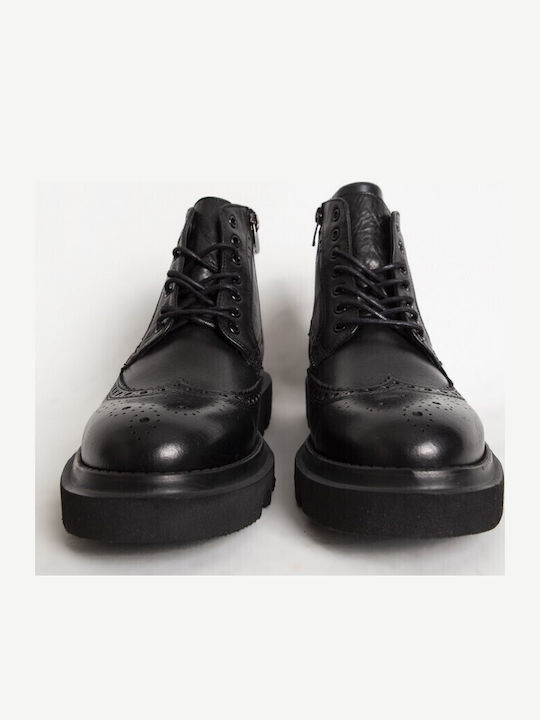 Leder Schwarz Herrenstiefel