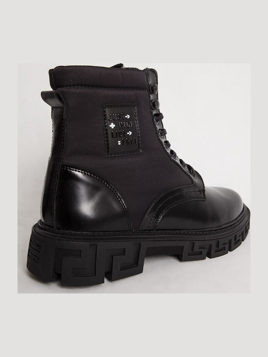 Piele Negru Ghete barbati