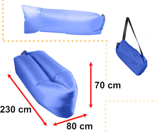 Alista Home Saltea Gonflabilă Lazy Bag Albastră 230x70cm
