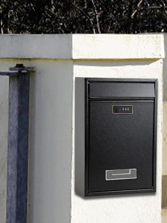 Cutie Poștală pentru Exterior Metalic în Culoarea Negru 32x8.2x21.4cm