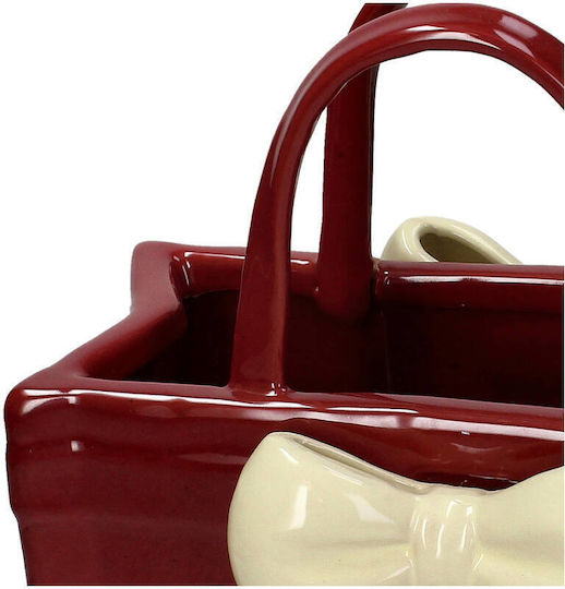 Βάζο Κεραμικό Bag Κόκκινο 24.5x18xΥ30.5cm