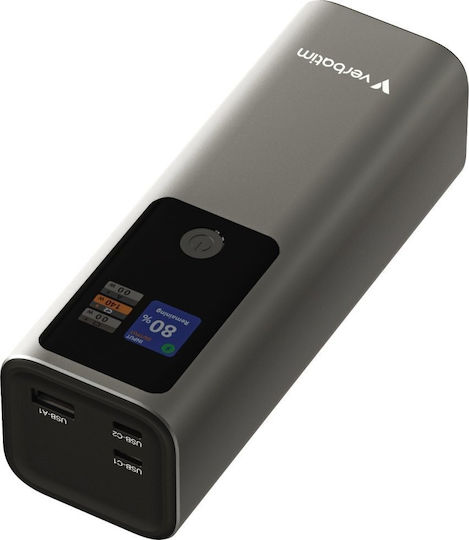 Verbatim Charge 'n' Go Power Bank 27000mAh 140W with 2 USB-C Ports Power Delivery / Quick Charge 3.0 Gray