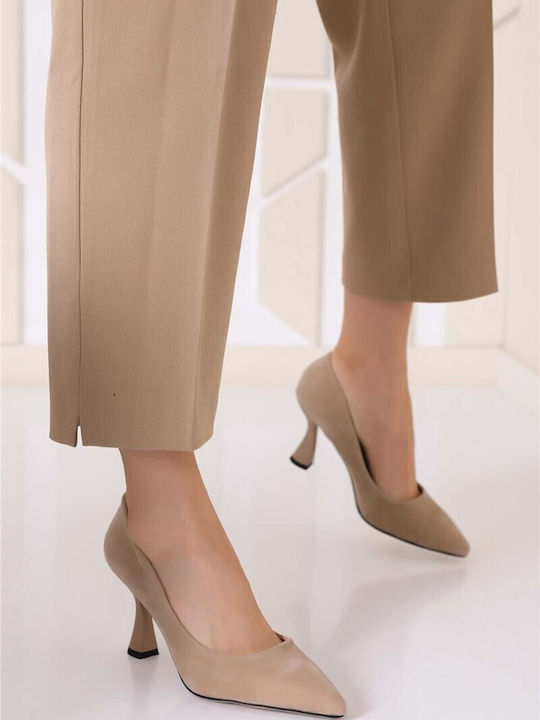 Leder Pumps Beige