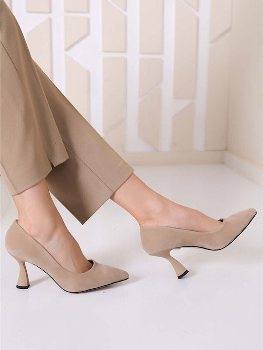 Leder Pumps Beige