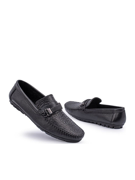 Leder Herren Mokassins in Schwarz Farbe