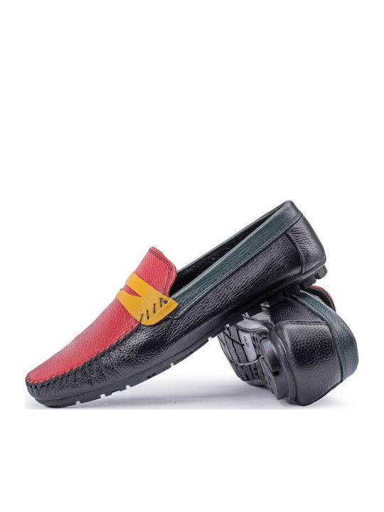 Leder Herren Mokassins in Schwarz Farbe