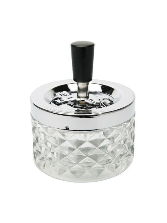 Kare Design Cristalo Metal Glass Ashtray 9.5x9.5x11.5 cm