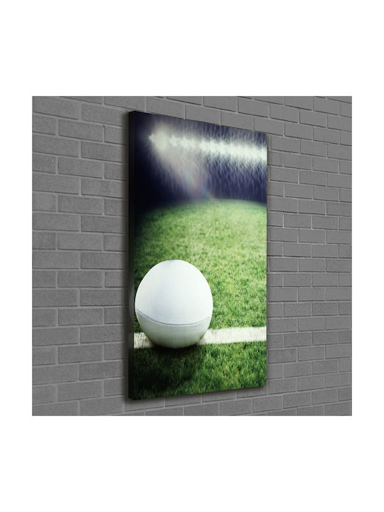 Wall Canvas Painting Durable Construction Materials Rugby Ball 60x120 Cm