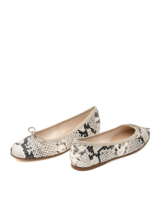 Δερμάτινες Γυναικείες Μπαλαρίνες Snake Skin