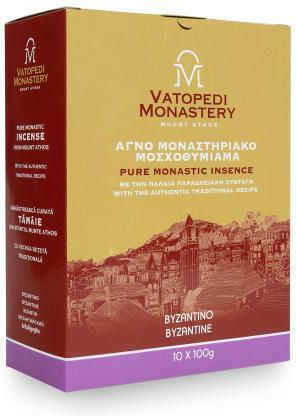 Pure Incense of Mount Athos Old Traditional Recipe 10 X 100g Authentic Product of Vatopedi Monastery Holy Great Monastery Vatopedi 28161 Byzantine