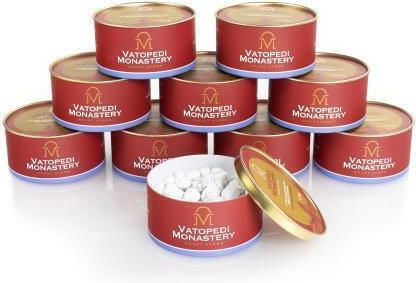 Pure Incense of Mount Athos Old Traditional Recipe 10 X 100g Authentic Product of Vatopedi Monastery Holy Great Monastery Vatopedi 28168 Violet