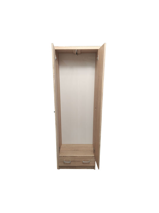 Double Door Wardrobe Top Mix with Mirror 60x33x183cm