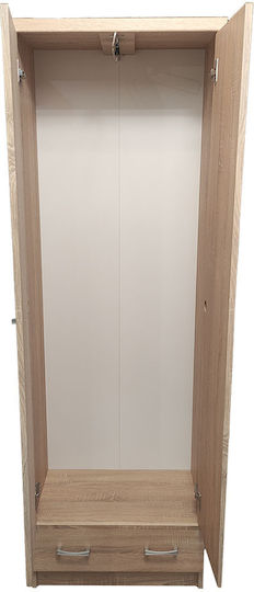 Ușă dublă Dulap de Haine Top Mix cu Oglindă 60x33x183cm