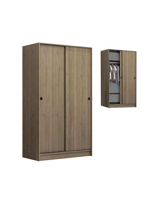 Doppeltür Kleiderschrank Schieben Regio Walnut 100x60x181cm