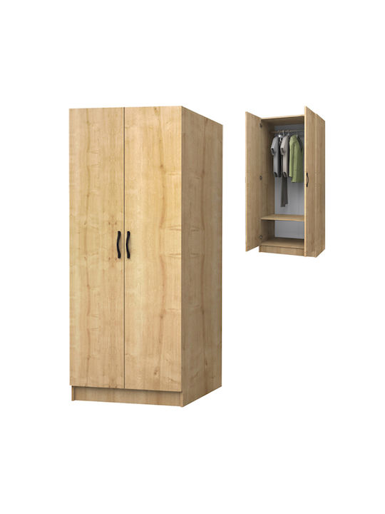 Doppeltür Kleiderschrank Vivian Natural Beech 80x51.8x181cm