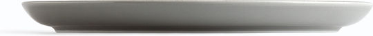 Ionia Shallow Ceramic Gray Plate with Diameter 27cm