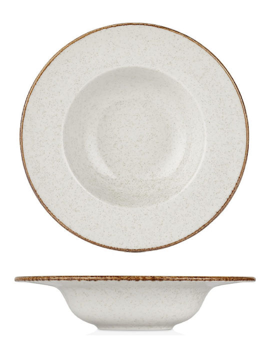 By Bone Plate Soup made of Porcelain White with Diameter 28cm