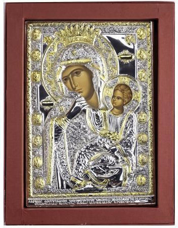 Panagia Paramythia Replica of Miraculous Icon Authentic Product of Vatopedi Monastery Holy Great Monastery Vatopedi 030401000018 24 X 17 Cm