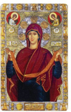 The Eight Miraculous Holy Mary Icons 8.5 X 5.5 Cm