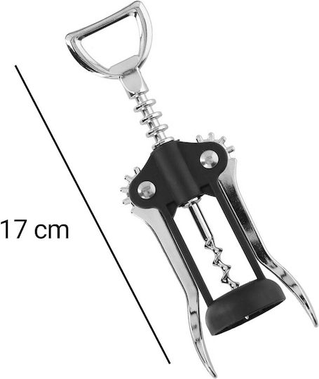 Alpina Corkociag Edelstahl Weinöffner 17 cm Schwarz Silber