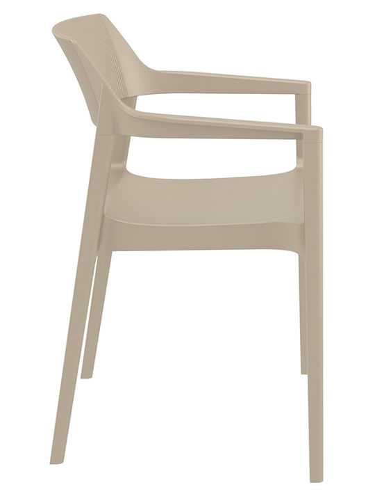 Gartenstühle Polypropylen Tulum Taupe 55x52x79cm