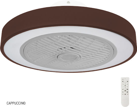 Gruppe CMBF-FS6008 Πλαφονιέρα 50cm με Φως Dark Wood