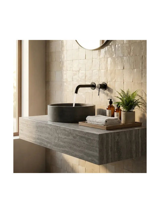 Tema Built-in Mixer & Spout Set for for Bathroom Sink Black