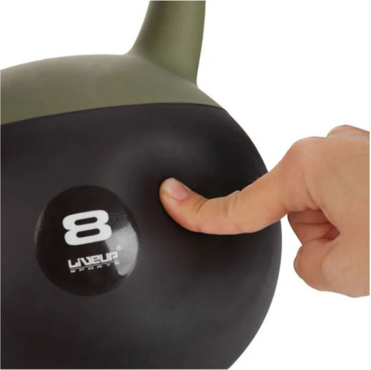Kettlebell Βaρακι Soft Λαβή Μαύρο Πράσινο 8kg