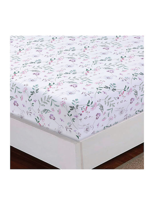 Casa Colori Чаршаф Двойна с Ластик 140x200+30см. Blooming Touch Цветя