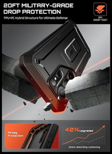 Supcase Unicorn Beetle Pro 360 Full Cover Tempered Glass / Plastic / Silicone 1.5mm Black (Galaxy S26 Ultra)