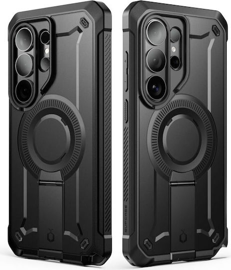 Supcase Unicorn Beetle Pro Mag 360 Full Cover Silicone Plastic Set with Tempered Glass Black Galaxy S26 Ultra