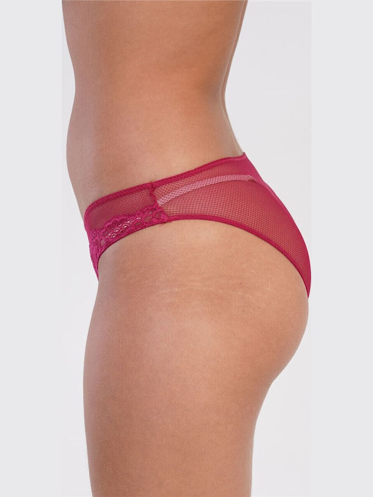 Дамско Слип с дантела Dark Pink