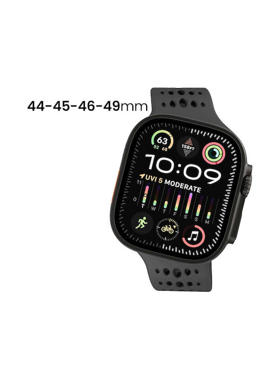 Decoded Silicone Strap Ares O Apple Watch 44 To 49mm Black