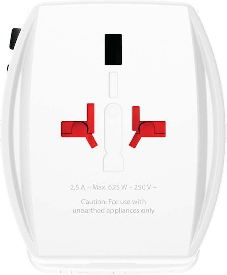 Skross Muv Универсален Пътнически Адаптер Usb-a Usb-c Power Delivery 30w Портове Бял