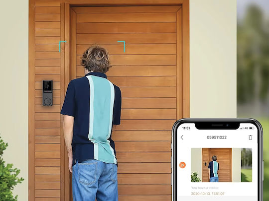 Avizar Wi-fi Connected Videophone Xring Ip65 Night Motion Detection Black