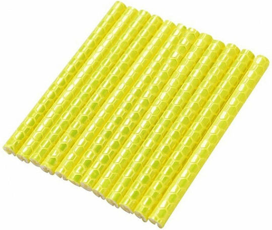 Set 12 Reflective Material Ornaments Bicycle Spokes Yellow Color