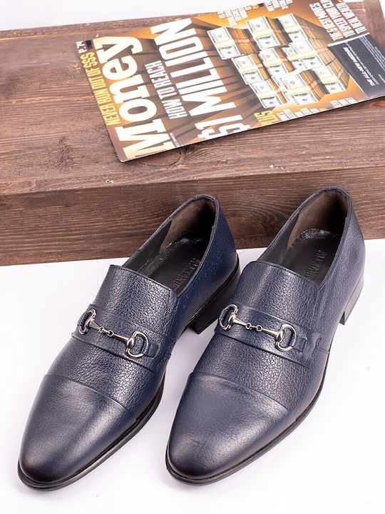 Leder Herrenschuhe Blau