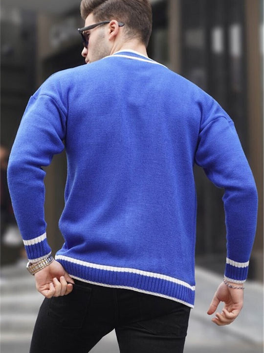 Herren Strickjacke mit Knöpfen Intense Blue #363680