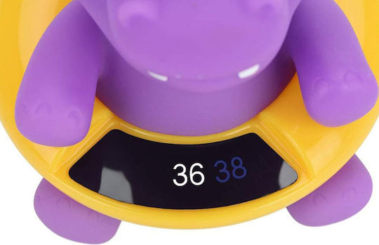 Vp Santé Batterielose Baby Badethermometer Verspielter Flusspferd Lila
