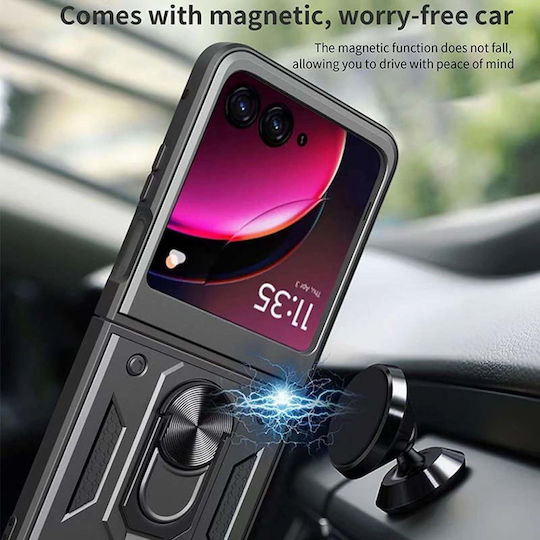 Magnetic Umschlag Rückseite Schwarz (Razr 50 Ultra)